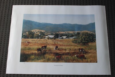 JAMES HOLMYARD - LIMITED EDITION PRINT POSTER  - HOMESTEAD IN THE RANGES GENUINE