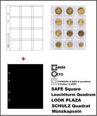 5-LINDNER-MU12-Multi-Collect-Münzhüllen-12x50mm-+-ZWL-für-Münzrähmchen