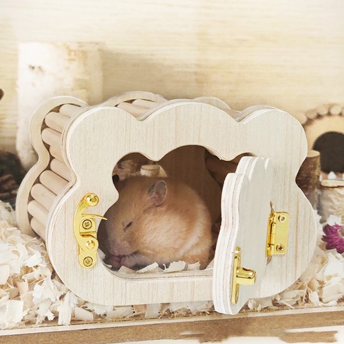 Hamster Haustierprodukte Kleintierhaus Hütte Versteck Holz Hamster Rennmaus Mäuse - Bild 7 von 21