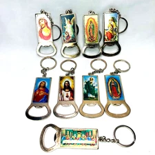 Religious Keychain Keyring Bottle Openers LLaveros Religioso Abre Botellas