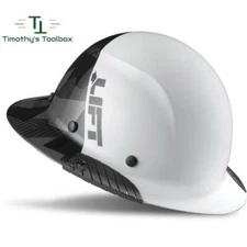 Lift Safety Dax 50/50 Carbon Fiber Full Brim Hard Hat Black Camo/ White- NEW