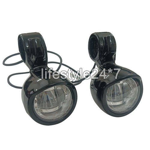 Genuine Royal Enfield Fog LED Auxiliary Lights Black Classic Reborn & Meteor 350 - Picture 4 of 11