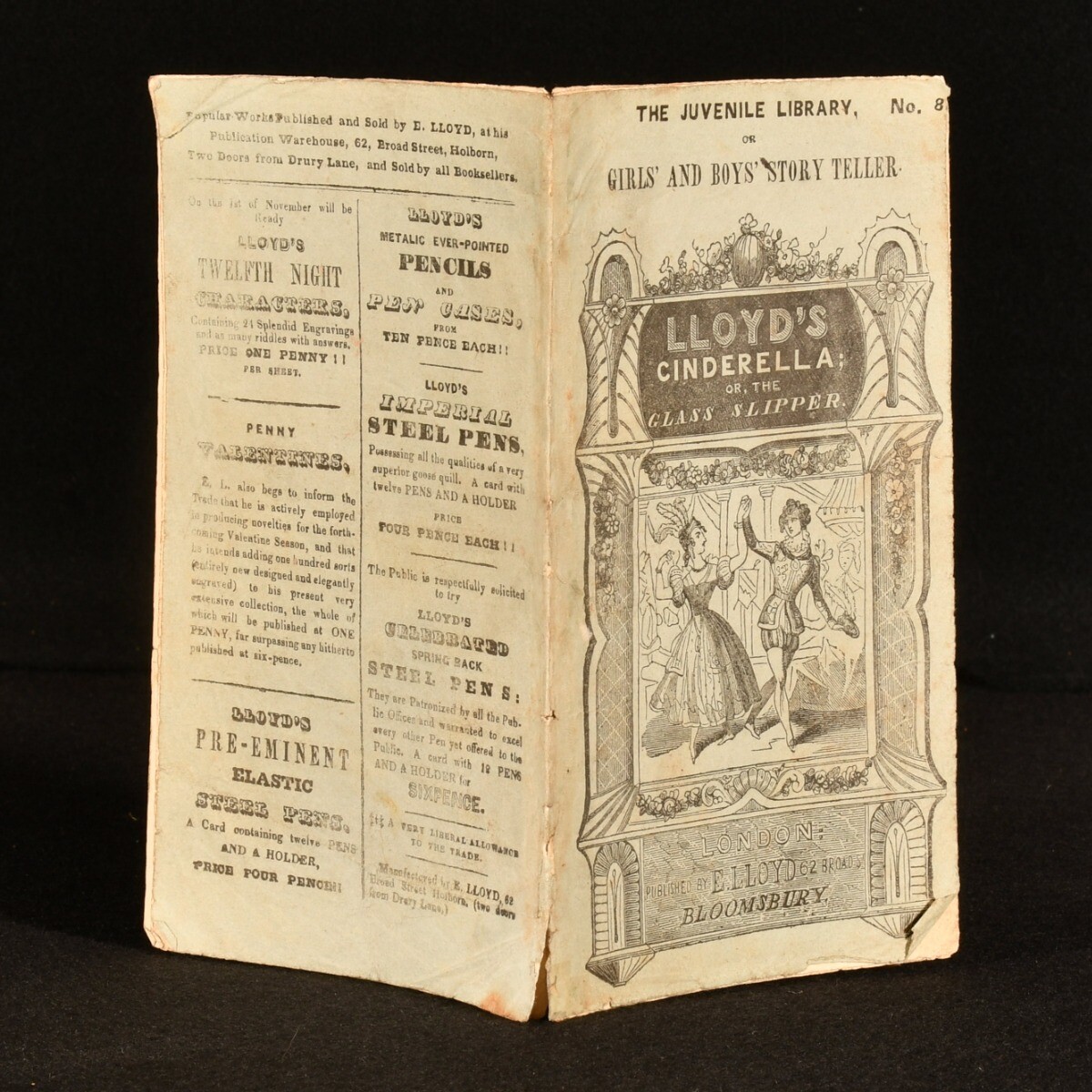 c1810 Lloyd's Cinderella Glass Slipper Juvenile Library Illus Very