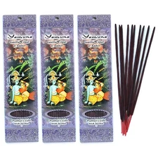 Yamuna Hand-Rolled Spiritual Incense Sticks from India - 3 Packs of 10 Sticks