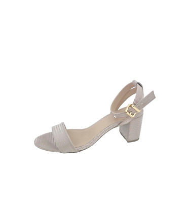 Dune Sandale Größe UK 6 Damen Metallic Stoff in Leibhöhe kaum da