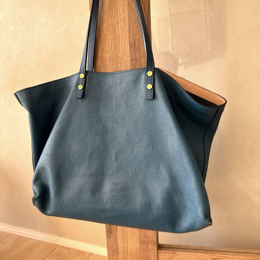 トートバッグ CHLOE Woman Tote bags Blue C22AS383I26 91J Chloé Large Plage Tote Bag | Blue | FARFETCH