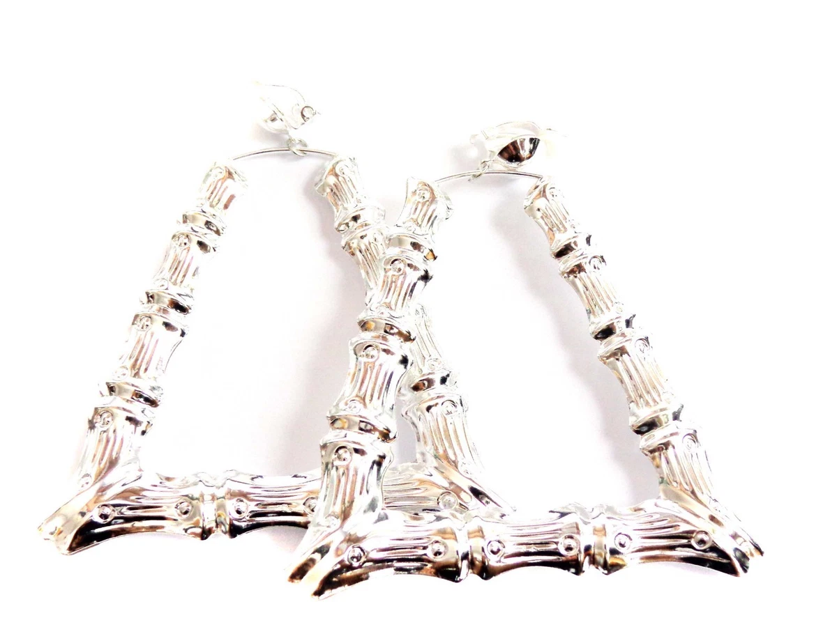 Clip on shop bamboo earrings