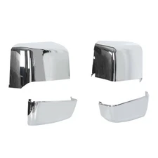 4PCS Chrome Tow Mirror Cap Cover For Chevy Silverado GMC Sierra 2014 2015-2019