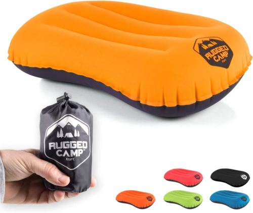 Oreiller de camping gonflable compact ergonomiquement conçu - Photo 1 sur 5