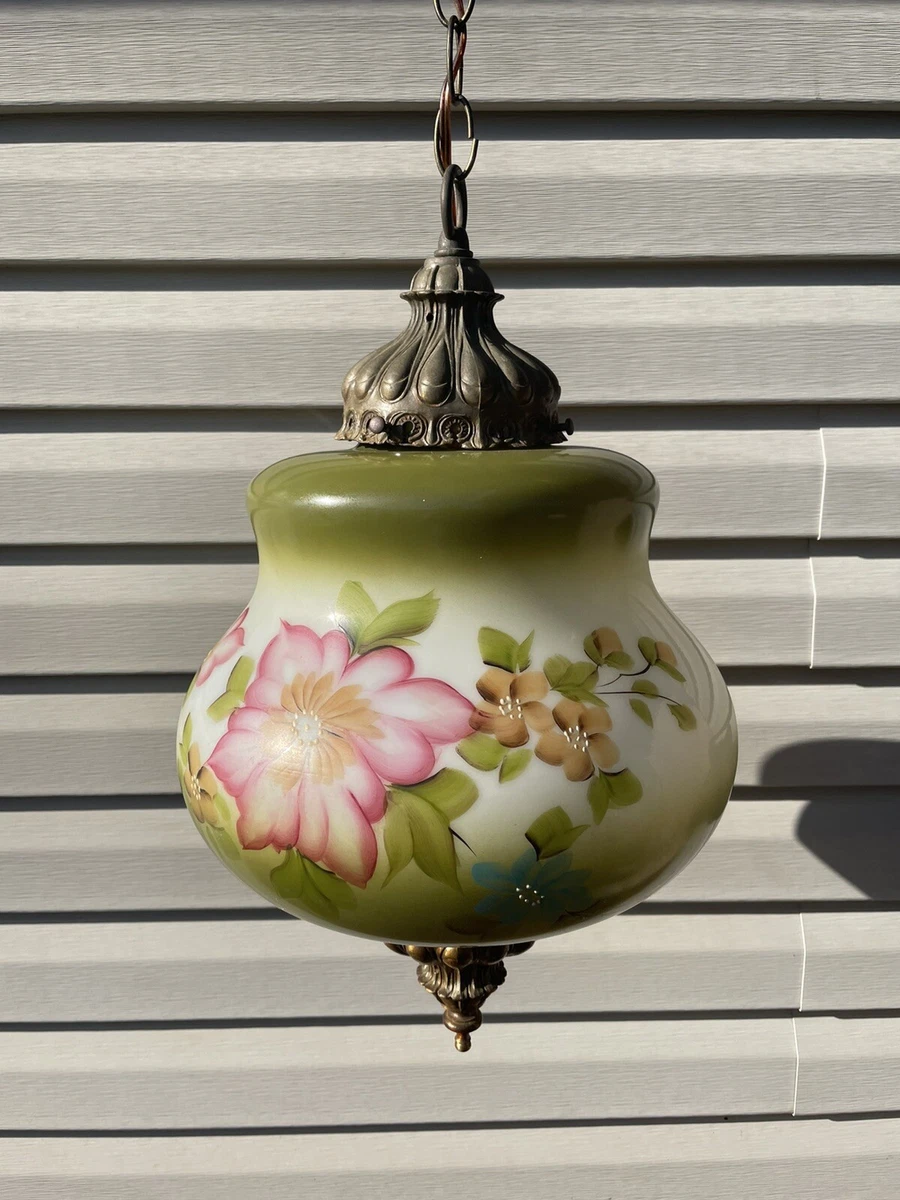 Vintage hanging swag best sale lamps