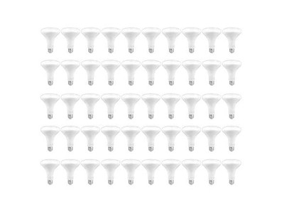 Amazon Basics 65W Equivalent, 10000 Hours, Non-Dimmable 50-Pack - Soft White