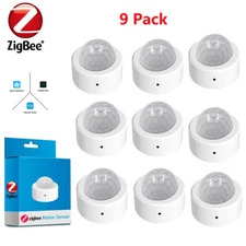 9Pcs Zigbee Wireless Motion Sensor Detector for Alexa Smart Assistant Hubitat US