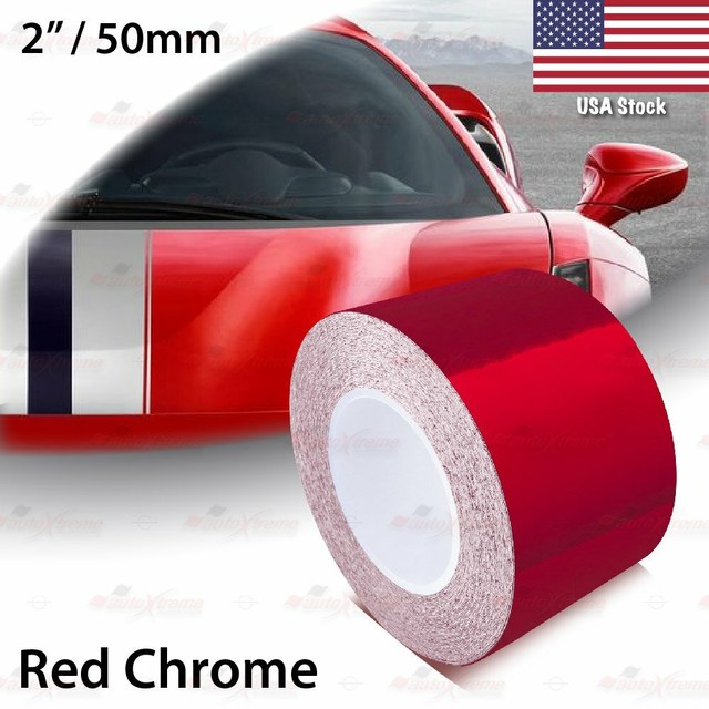 RED CHROME 2" PIN STRIPE Car Model Pinstriping Decal TAPE Vinyl Sticker