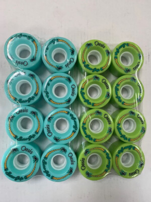 Sure Grip Outdoor Roller Skate Wheels Oasis Aqua & Green 57mm 2 sets