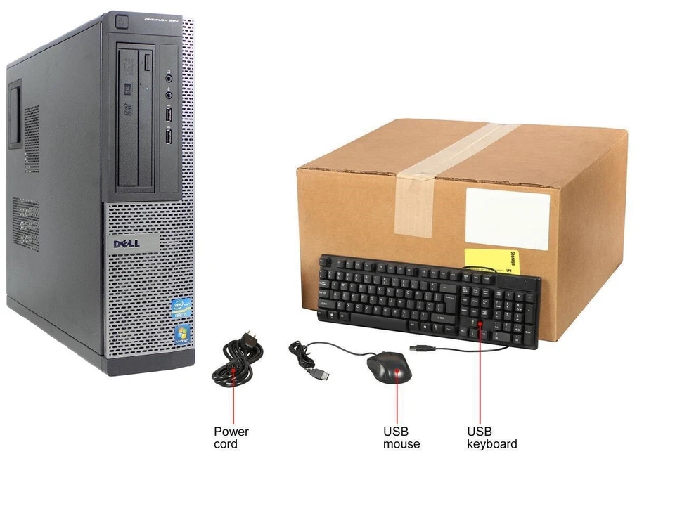 FAST Dell OptiPlex DT Intel i5 Quad 4GB/8GB WiFi HDMI/VGA OUT DVD BURNER - Image 2 of 4