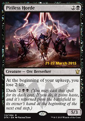 MTG PITILESS HORDE FOIL - ORDA IMPIETOSA - PROMO - MAGIC