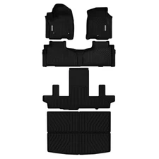 OEDRO TPE Floor Mats w/Cargo Liner For 2021-2025 Suburban Yukon 2nd Row Bucket