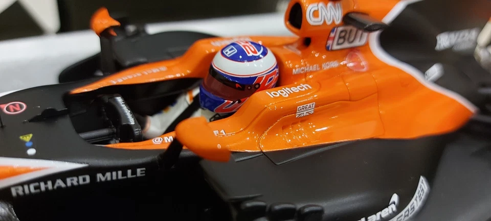 F1 McLaren Honda MCL32 Jenson Button Monaco Gp 2017 1:18 Minichamps - Image 4 of 4