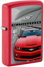 Zippo 46304, Chevrolet Camaro SS Design, Red Matte Finish Lighter, NEW