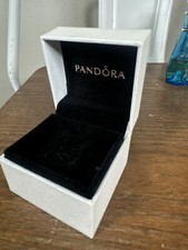 Pandora White Bead Ring Charm Pendant Box Authentic Gift Present