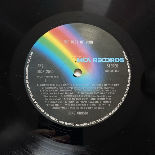 The Best Of Bing Crosby Album Vinyl Record - Tested - Picture 6 of 6