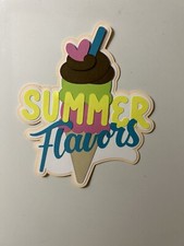 Summer Flavors Ice Cream Scrapbook Title Handmade Paper Pierced Die Cut