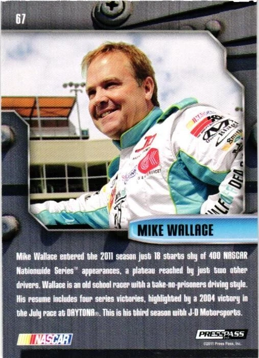 Mike Wallace 2011 Press Pass Stealth/67 - Image 2 of 2