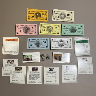 Rudolph the Red-Nosed Reindeer Monopoly Sam & Bumble Metal Tokens, Money  &More
