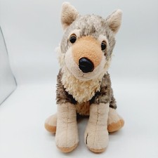Wild Republic Gray Wolf Plush Stuffed Animal Toy Realistic 12" Sitting