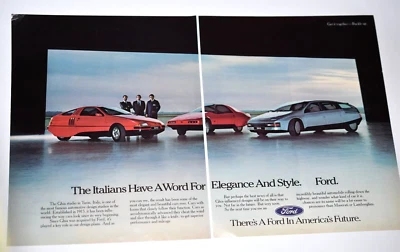 2 x Pages Ford Ghia The Italians Have A Word For Elegance And Style 1983 Car PRI - image 1 of 3