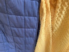 Small Weighted Gray Blanket Glass Beads 36  X 48  PreOwned , YelloDuvet Included