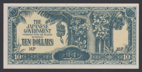 Malaya 10 dollars 1942-44 AU-UNC P.M 7, billet, non circulé - Photo 1 sur 2