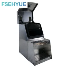 25" X15"X28 Aluminum Side Mount Semi Truck Tool Box Saddle Step Open Wide Design