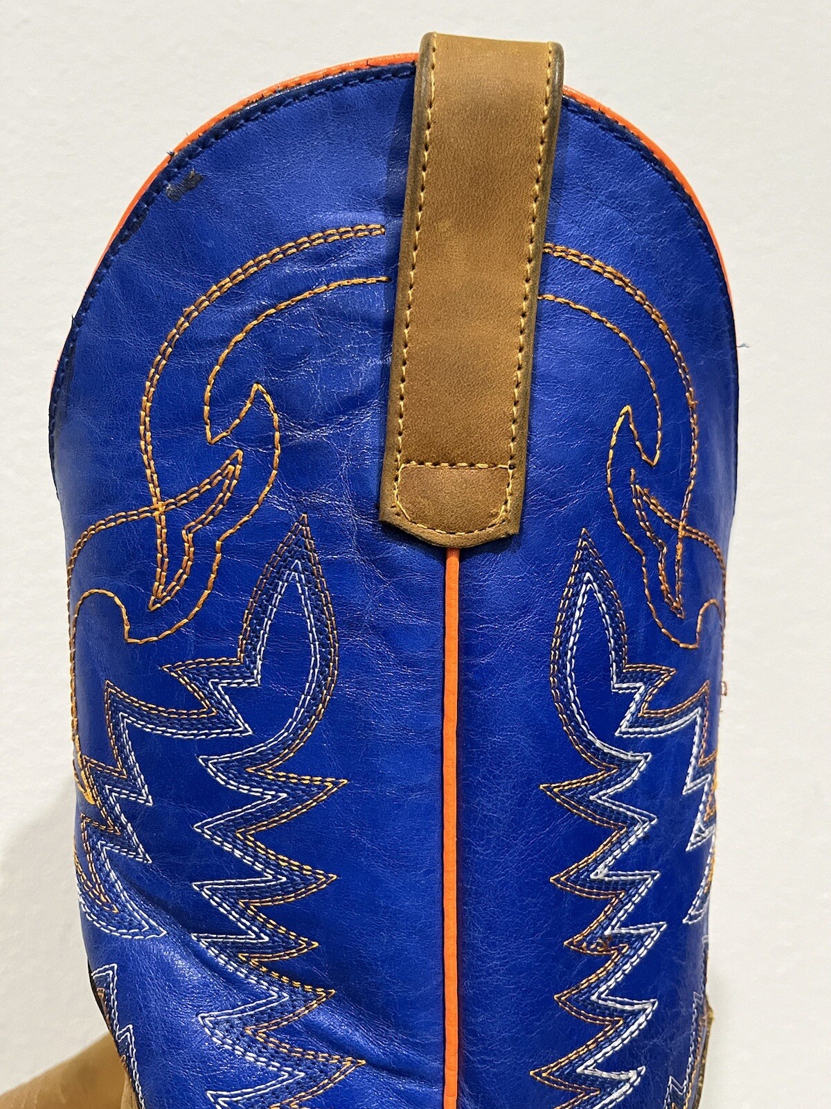 ALFA Men’s 13 Handmade Genuine Tan Brown Leather Square Toe Western