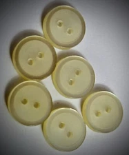 1/2" 2-Hole Yellow Craft/Clothing Buttons