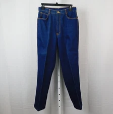 Vintage 80s PS Gitano High Rise Stretch Straight Leg Jeans 14 Dark Wash #2283