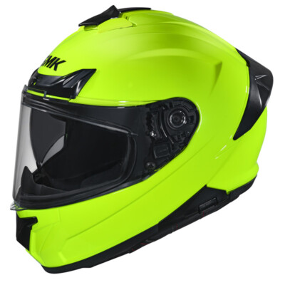SMK Typhoon Motorcycle Helmet - Solid Yellow Hi-Viz