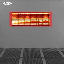 8 Pack 2000w Spray Baking Booth Infrared Paint Curing Light Heating Lamp Heaters