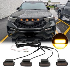 For Ford Explorer Led Front Grille Lights Amber Running Raptor Style Smoke Lamp For Ford Explorer Led Front Grille Lights Amber Running Raptor Style Smoke Lamp