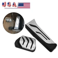 2PCS Accelerator Brake Pedal Cover Stainless Steel Pad For BMW F32 F31 F30