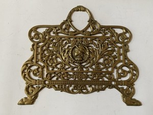 Ornate Brass Floral Wall Hanging Art Furniture Accent Decor Heavy Rare VTG Art