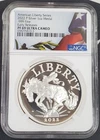 2022-P US Liberty Series Silver Medal-1 oz .999 Fine Silver NGC Graded PF69 Dcam