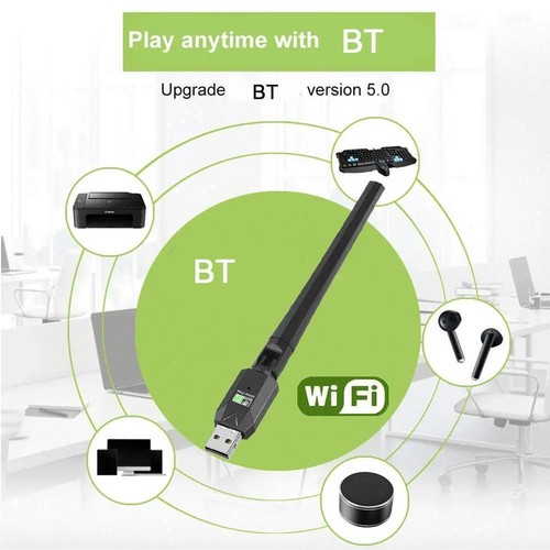 Network Card USB Driver Free 600M Wireless Network Card BT5.0 Bluetooth Q3 R8C1 - Afbeelding 9 van 12