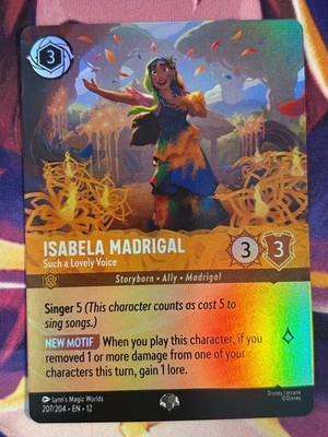 ISABELA MADRIGAL SO EINE SCHÖNE STIMME 220/2004 EPIC Disney Lorcana Wilds Unk Karte