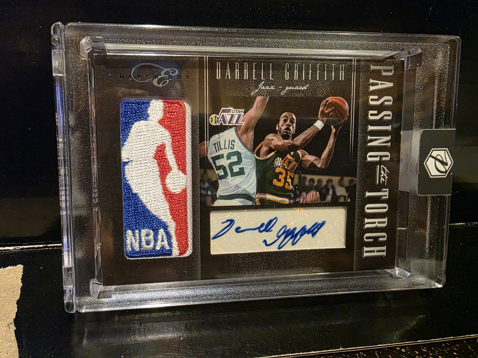 2011 Elite Blac Passing the Torch Darrell Griffith, Devin Harris Logiman Auto. 