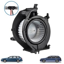 NEWPARTS Cabin Air Blower Fan Heater For Audi A6 C6 4F (2006-2012) Black 12V