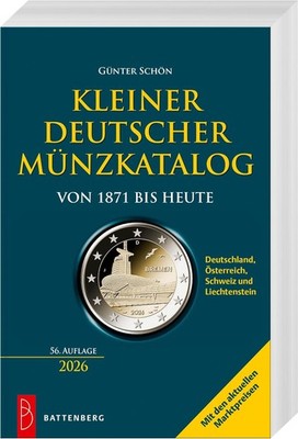 KLEINER DEUTSCHER MÜNZKATALOG 2026 Münzen Bewertung Katalog BUCH BOOK Schön