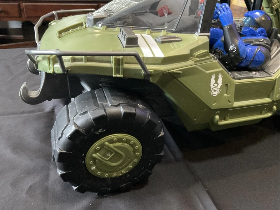 Juego Green Halo 21" UNSC Warthog Master Chief escala 1:6 Mattel 2016 ¡Gran forma! Foto 2 de 4