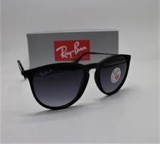 Ray-Ban Polarized Erika RB4171 622/T3 Matte Rubber Black 54mm Grey Lens