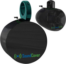 Two Extra Large Black Marine Wakeboard Tower Pod Speaker Covers - Fits Large Ro